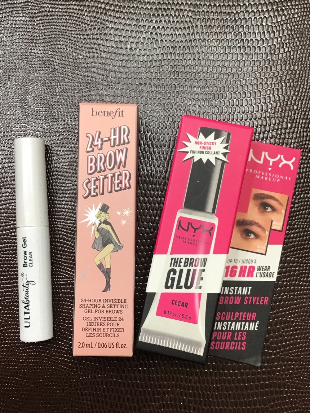 Bundle/3 Clear Brow Setter Gels, Ulta, Benefit, NYX